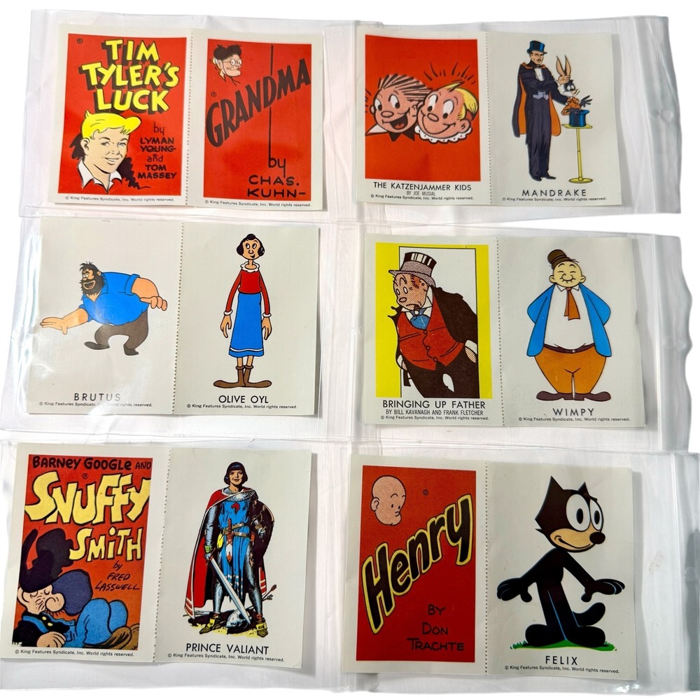 Vtg Lot 12 King Features Syndicate Comic Character Stamps Stickers 1970s Felix